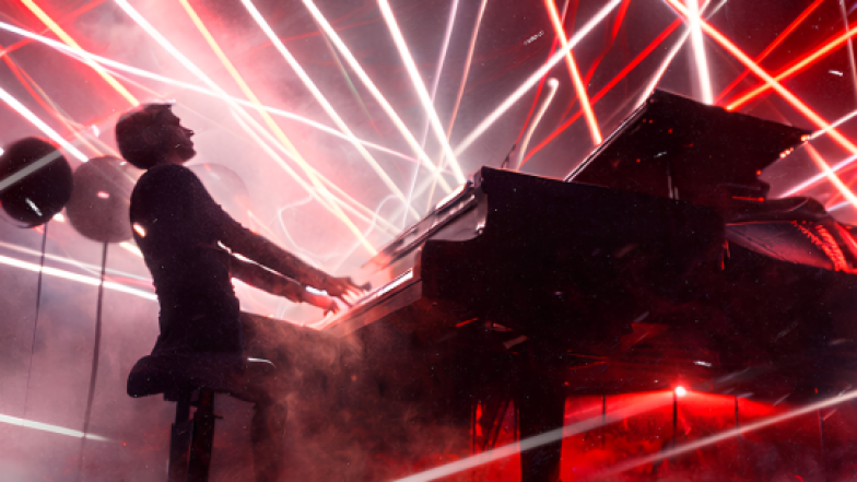 Grand Piano & Laser Show. Music by Zimmer and Einaudi